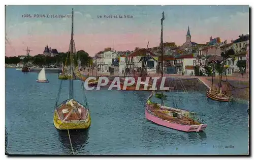 Cartes postales Pornic Le Port Et La Ville Bateaux