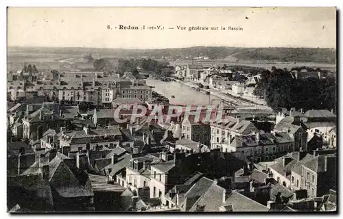 Cartes postales Redon Vue Generale Sur Le bassin