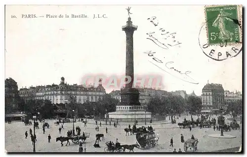 Cartes postales Paris Place de La Bastille