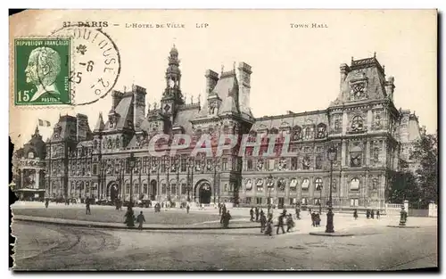 Cartes postales Paris L Hotel De Ville