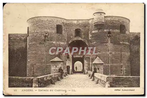 Cartes postales Angers Entree Du Chateau