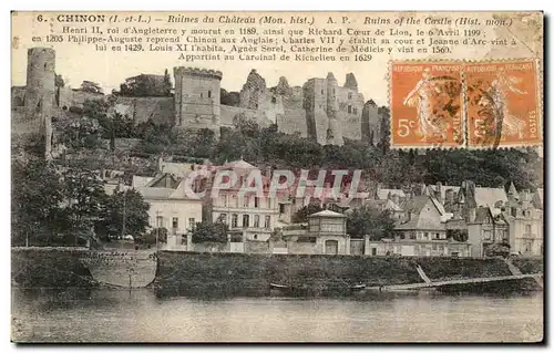 Cartes postales Chinon Ruines du Chateau