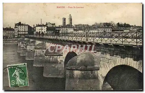 Cartes postales Macon Pont St laurent