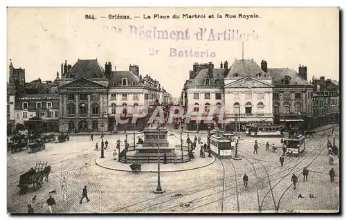 Ansichtskarte AK Orleans La Place du Martroi Et La Rue Royale