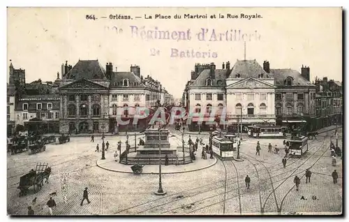 Cartes postales Orleans La Place du Martroi Et La Rue Royale