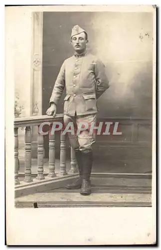 CARTE PHOTO Militaria Soldat numero 114 sur le col