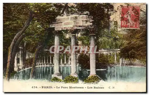 Cartes postales Paris Le Parc Montceau Les Ruines