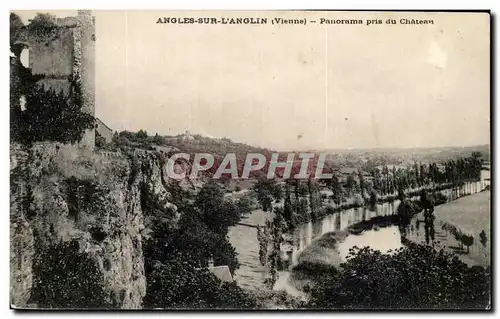 Cartes postales Angles Sur L Anglin Panorama Pris du Chateau