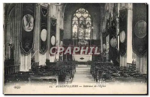 Cartes postales Aubervilliers Interieur de L Eglise
