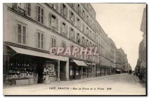 Cartes postales Pantin Rue de Paris et la Poste