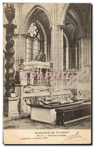 Cartes postales Basilique De St Denis Tombes Royales