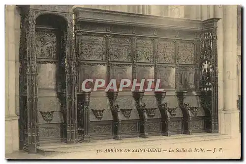Cartes postales Abbaye De Saint Denis Les Stalles de Droite