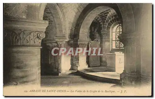 Cartes postales Abbaye De Saint Denis Les voutes de la crypte de la basilique