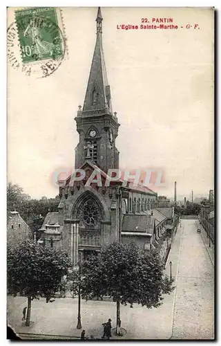 Cartes postales Pantin L Eglise Sainte Marthe
