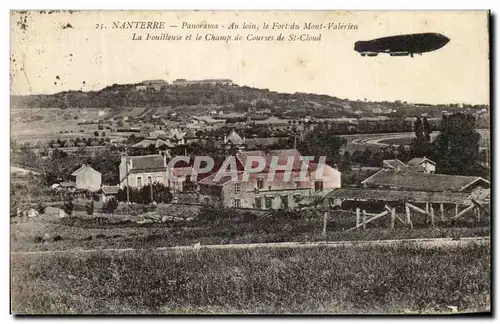 Cartes postales Nanterre Panorama Au Loin le Fort du Mont Valerien La Fouilleuse et le champ de courses de Saint