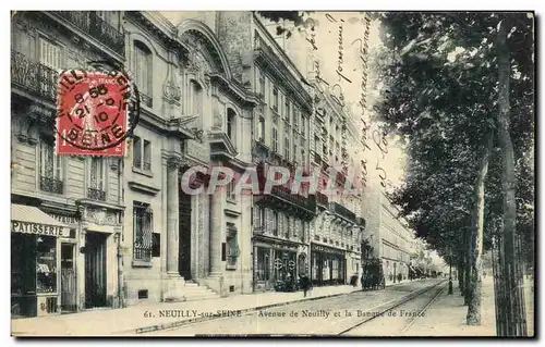 Cartes postales Neuilly sur Seine Avenue de Neuilly et la Banque de France