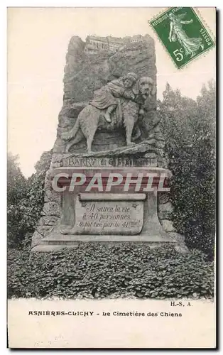 Cartes postales Asnieres Clichy Le Cimetiere des Chiens Barry