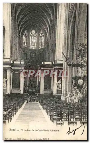 Ansichtskarte AK Gand L Interieur de la Cathedrale St Bavon