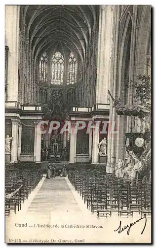 Cartes postales Gand L Interieur de la Cathedrale St Bavon