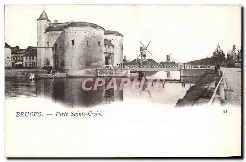 Cartes postales Bruges Porte Sainte Croix Moulins