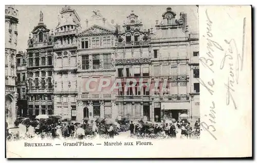 Cartes postales Bruxelles Grand Place Marche Aux Fleurs