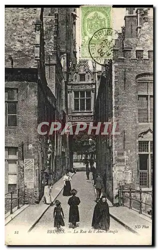 Cartes postales Bruges Rue de L Ane Aveugle