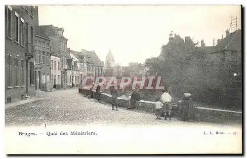 Cartes postales Bruges Quai des Menetriers