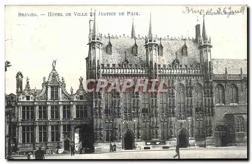 Cartes postales Bruges Hotel De Ville Justice De Paix