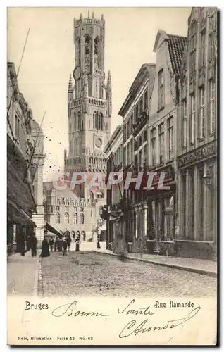 Cartes postales Bruges Rue Flamande