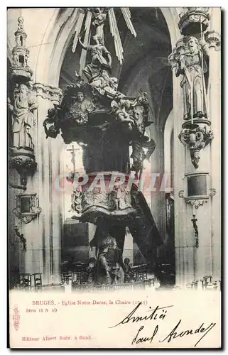 Cartes postales Bruges Eglise Notre Dame La Chaire