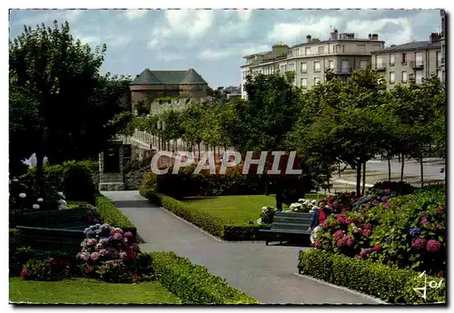 Cartes postales moderne La Bretagne En Couleurs Brest Le Cours d Ajot et le Chateau