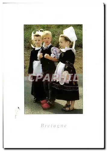 Cartes postales moderne En Bretagne Costumes De La Region d Eiffant Enfants Folklore