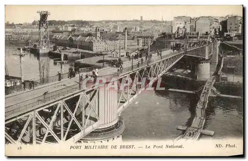 Ansichtskarte AK Brest Port Militaire De brest Le pont National