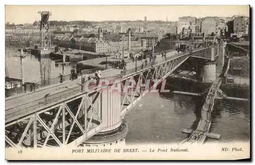 Cartes postales Brest Port Militaire De brest Le pont National