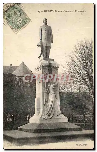 Ansichtskarte AK Brest Statue d Armand Rousseau