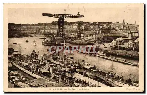 Ansichtskarte AK Brest Le Port De Guerre Bateaux