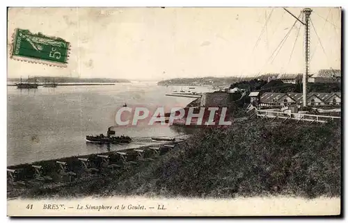 Cartes postales Brest Le Semaphore Et Le Goulet