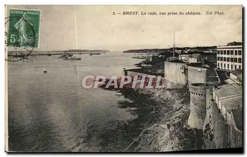 Ansichtskarte AK Brest Le rade Vue Prise du Chateau