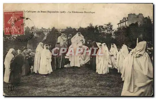 Cartes postales Fetes Celtiques De Brest La Ceremonie Druidique Druides