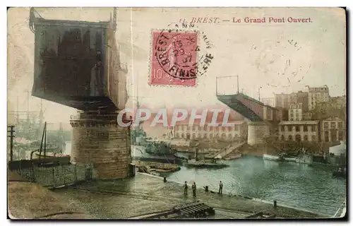 Cartes postales Brest Le Grand Pont Ouvert