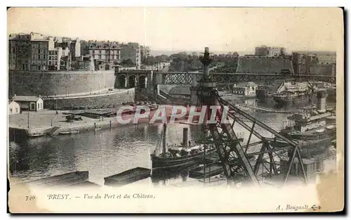 Cartes postales Brest Vue De Port et Du Chateau