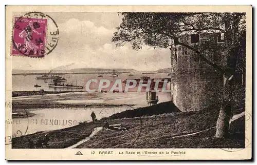 Cartes postales Brest La Rade Et L Entree de La Penfeld Bateaux