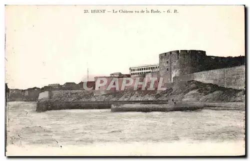 Cartes postales Brest Le Chateau Vu du de la Rade