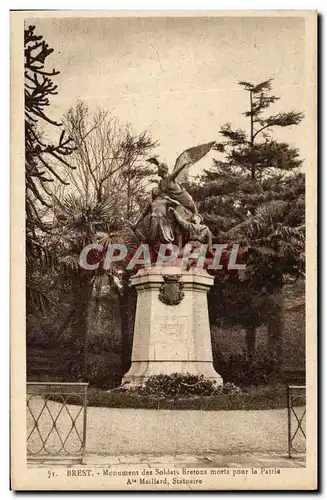 Ansichtskarte AK Brest Monument des Soldats Bretons Morts Pour La Patrie Militaria