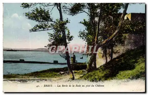 Cartes postales Brest Les Bords De La Rade au Pied du Chateau