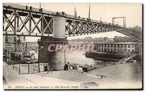 Cartes postales Brest Le Pont National Bateaux