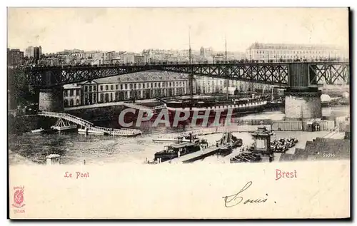 Cartes postales Brest Le Pont Bateau Voilier