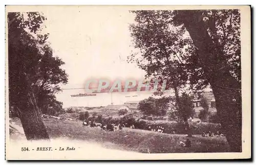 Cartes postales Brest La Rade Bateau