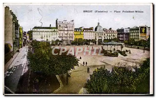 Cartes postales Brest Place President Wilson