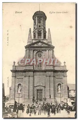 Cartes postales Brest L Eglise Saint Louis